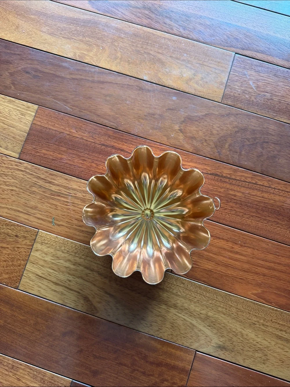 Copper Fluted Mold Vintage Bakeware Cottagecore Country Farmhouse Decor Wallart